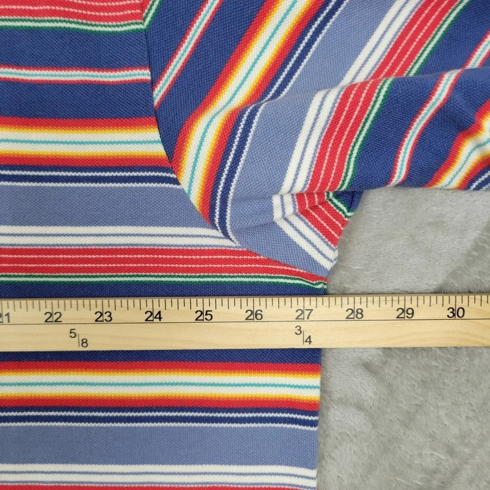 Polo By Ralph Lauren Men's 2XB Big Colorful Striped Golf Polo Shirt 100% Cotton